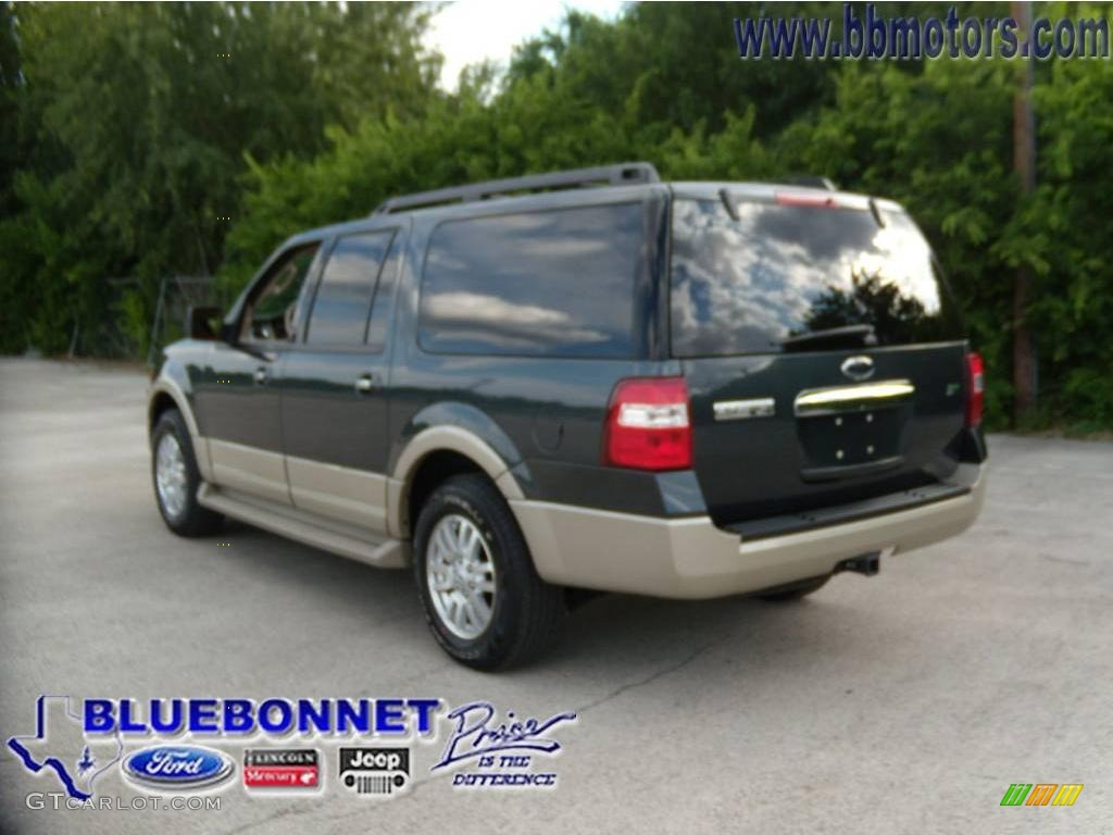 2009 Expedition EL Eddie Bauer 4x4 - Stone Green Metallic / Camel photo #6
