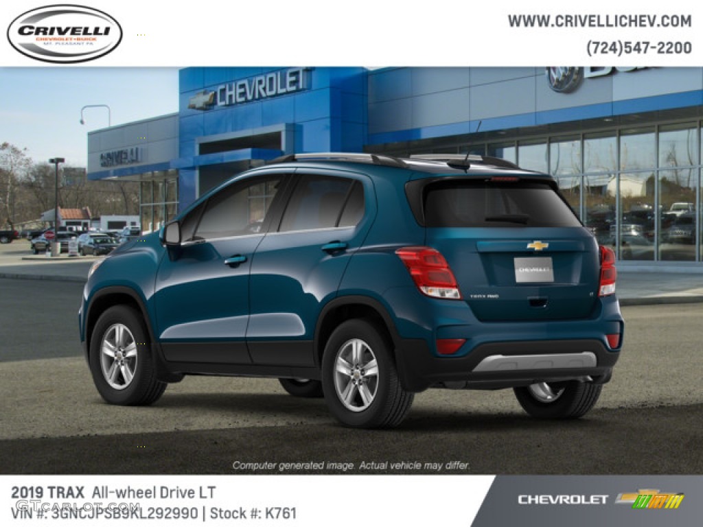 2019 Trax LT AWD - Pacific Blue Metallic / Jet Black photo #3