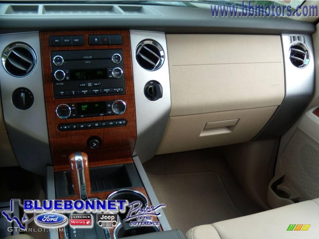 2009 Expedition EL Eddie Bauer 4x4 - Stone Green Metallic / Camel photo #9