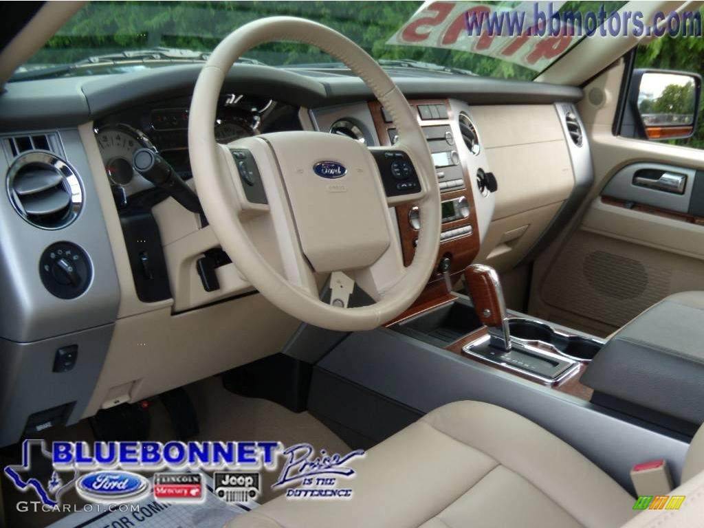2009 Expedition EL Eddie Bauer 4x4 - Stone Green Metallic / Camel photo #10