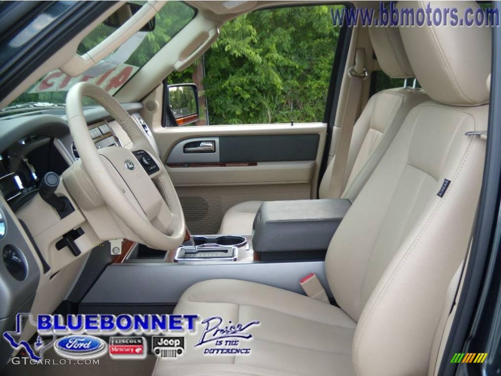2009 Expedition EL Eddie Bauer 4x4 - Stone Green Metallic / Camel photo #11