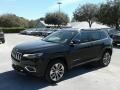 2019 Diamond Black Crystal Pearl Jeep Cherokee Overland 4x4  photo #1