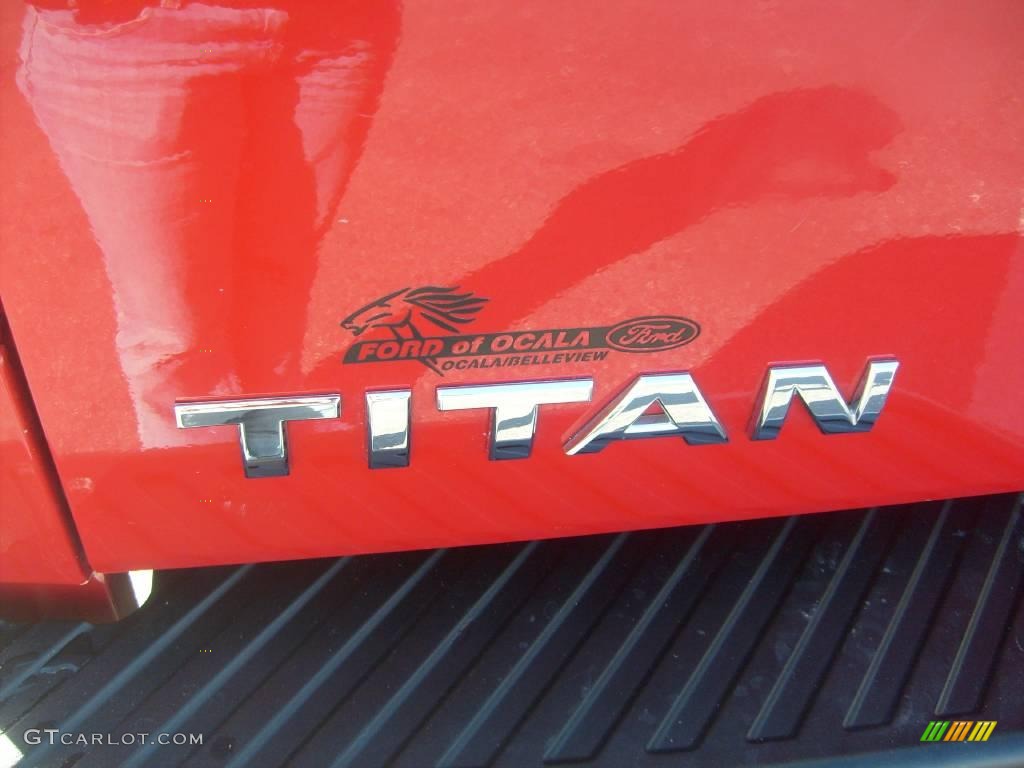 2007 Titan XE King Cab - Red Alert / Graphite Black/Titanium photo #10