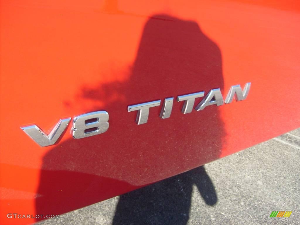 2007 Titan XE King Cab - Red Alert / Graphite Black/Titanium photo #13