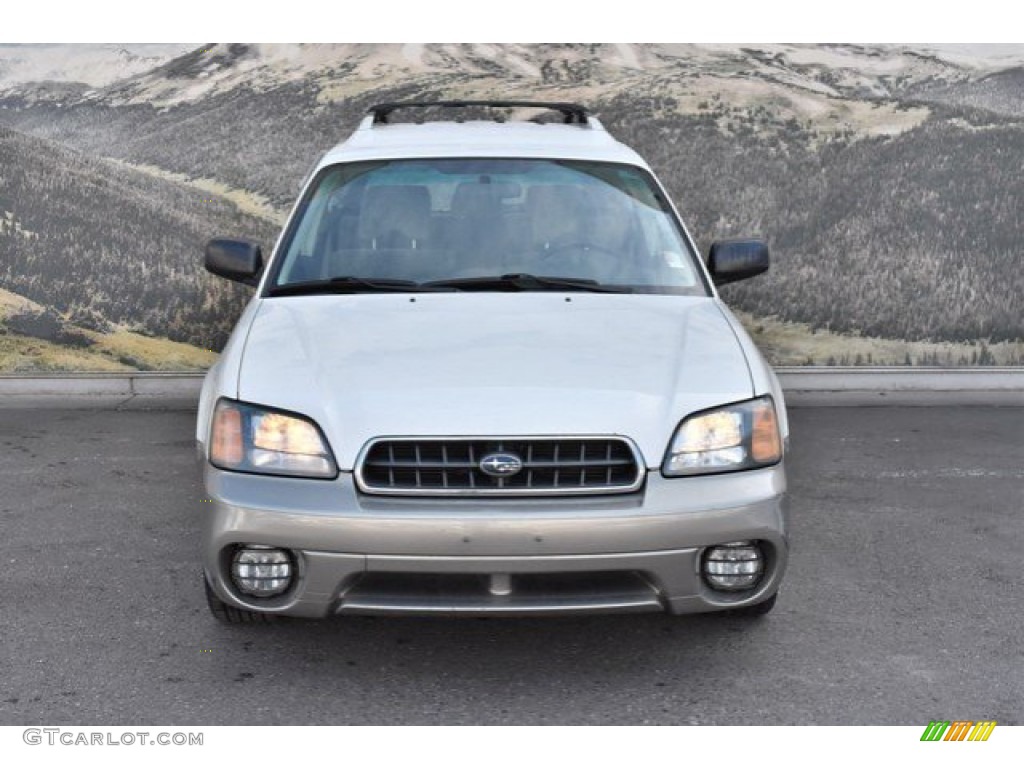 2003 Outback Wagon - White Frost Pearl / Gray photo #4