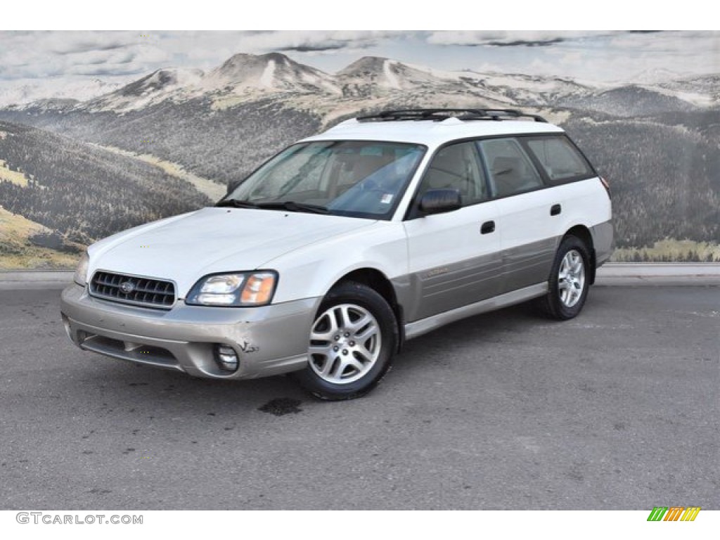 2003 Outback Wagon - White Frost Pearl / Gray photo #5