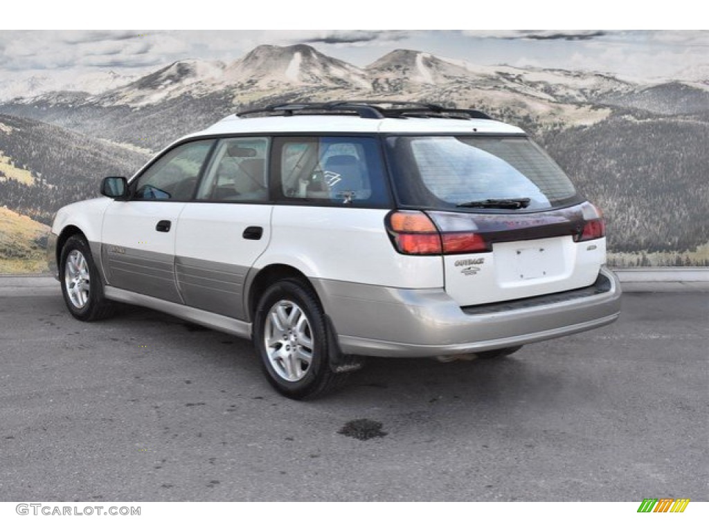 2003 Outback Wagon - White Frost Pearl / Gray photo #7