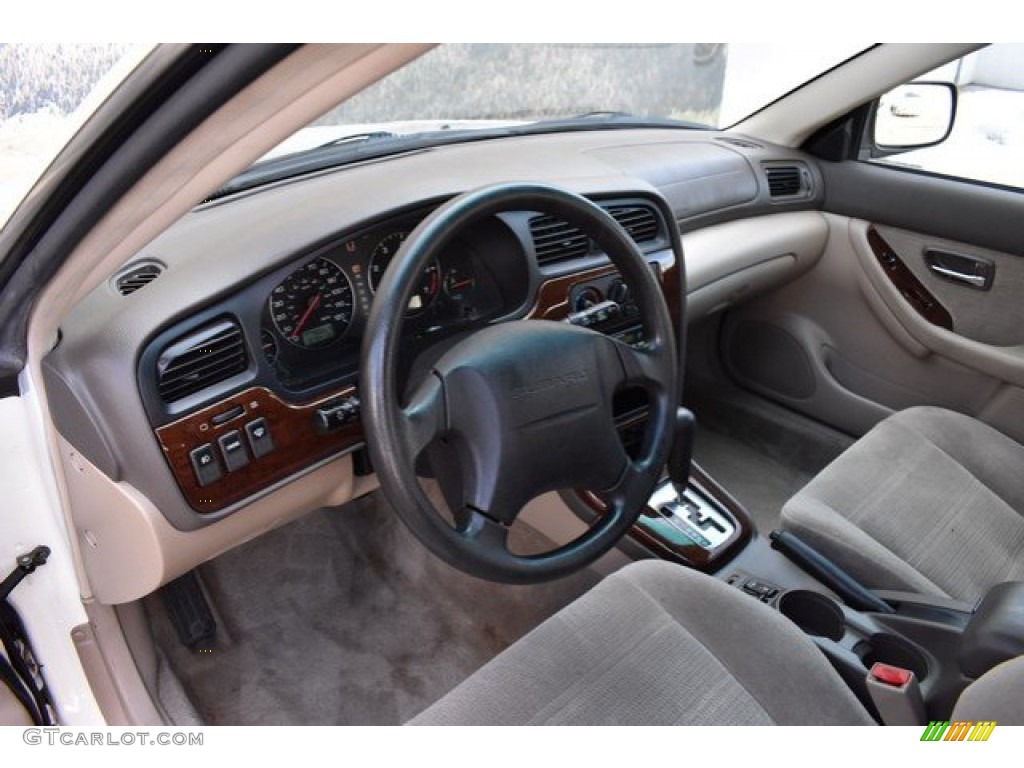 2003 Outback Wagon - White Frost Pearl / Gray photo #9