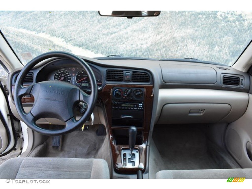 2003 Outback Wagon - White Frost Pearl / Gray photo #13
