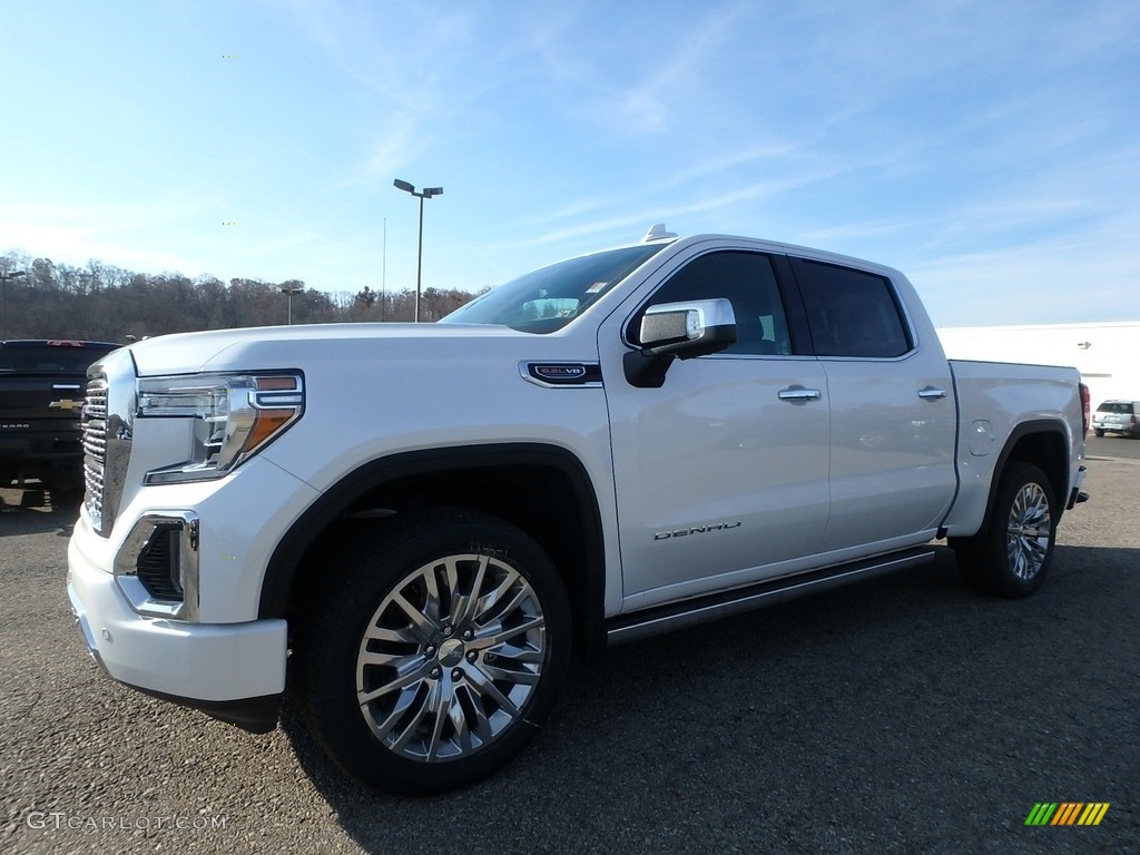 2019 Sierra 1500 Denali Crew Cab 4WD - White Frost Tricoat / Dark Walnut/­Slate photo #1