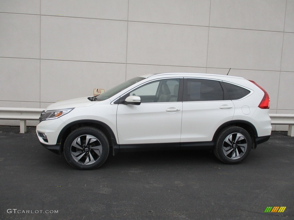 2016 CR-V Touring AWD - White Diamond Pearl / Beige photo #2