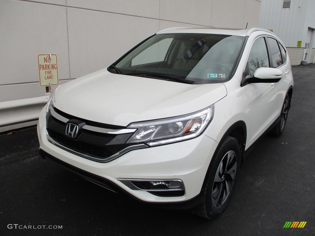 2016 CR-V Touring AWD - White Diamond Pearl / Beige photo #8