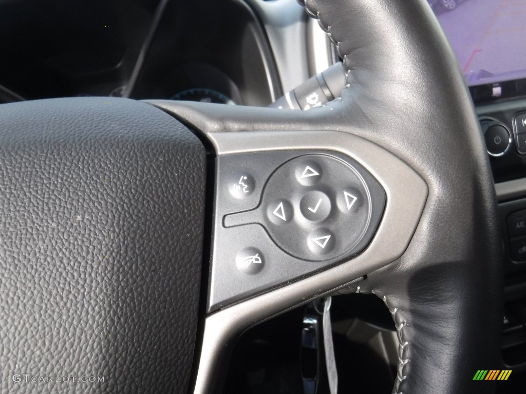 2019 Chevrolet Colorado Z71 Crew Cab 4x4 Jet Black Steering Wheel Photo #132095769