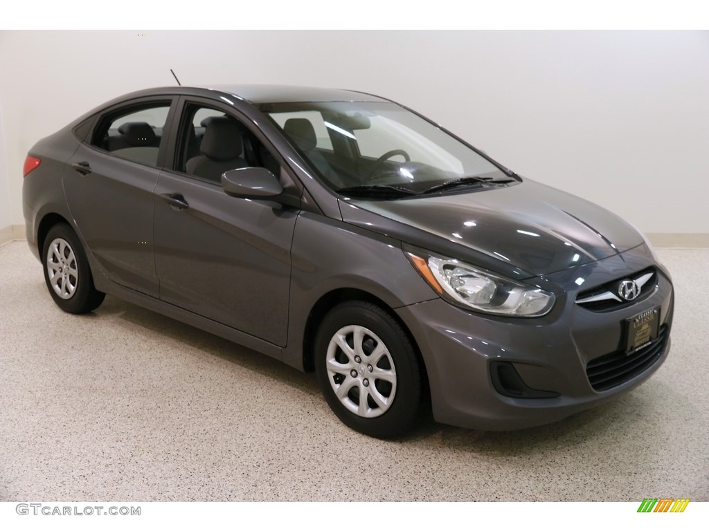 2012 Accent GLS 4 Door - Cyclone Gray / Gray photo #1