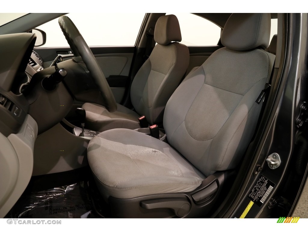 2012 Accent GLS 4 Door - Cyclone Gray / Gray photo #5