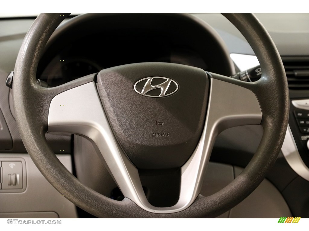 2012 Accent GLS 4 Door - Cyclone Gray / Gray photo #7