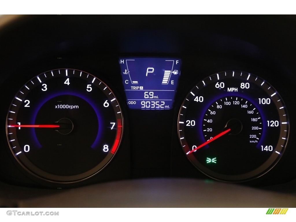 2012 Accent GLS 4 Door - Cyclone Gray / Gray photo #8