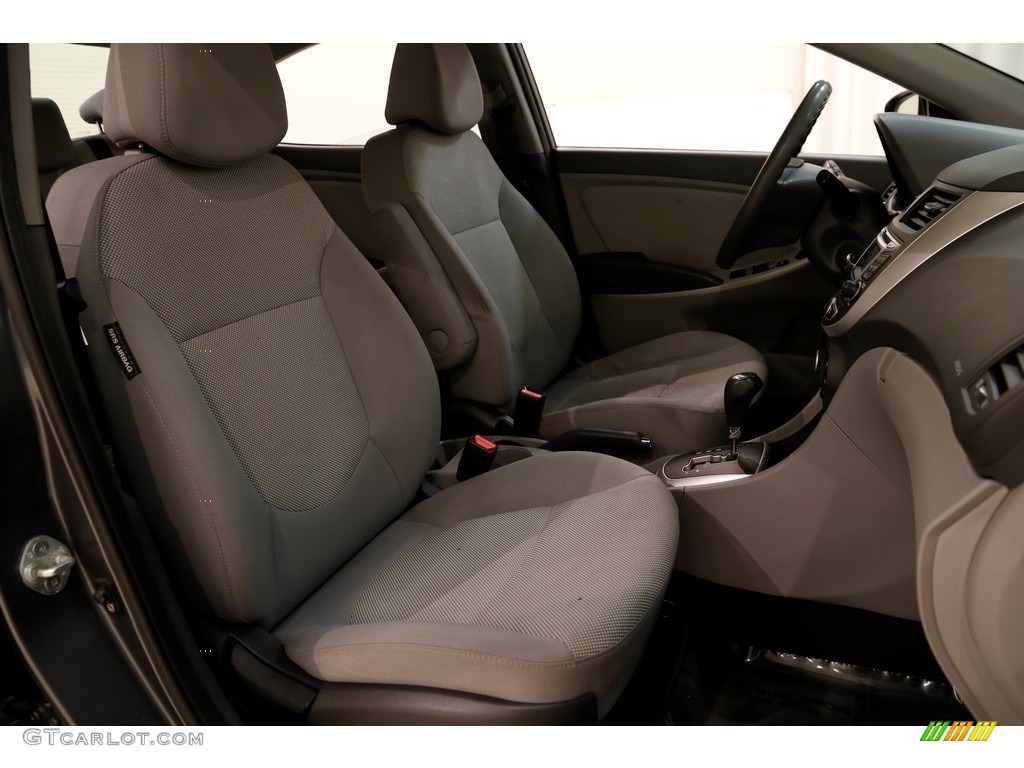 2012 Accent GLS 4 Door - Cyclone Gray / Gray photo #12