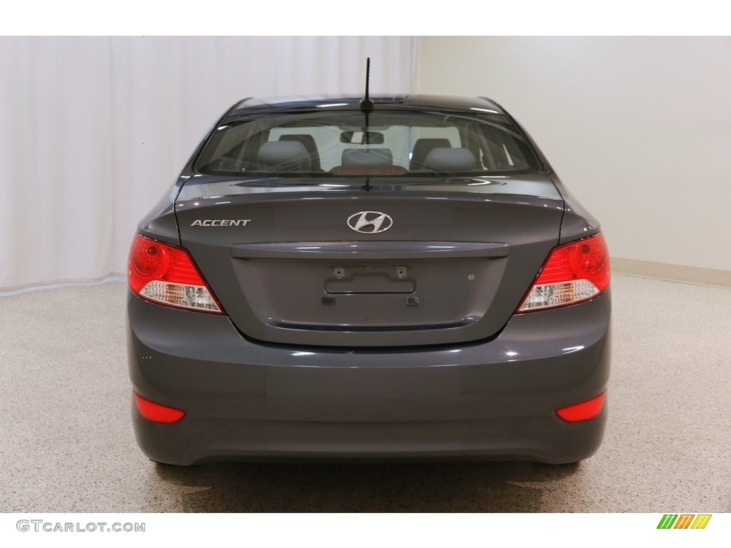 2012 Accent GLS 4 Door - Cyclone Gray / Gray photo #15