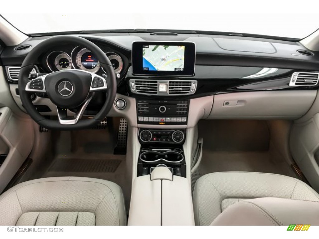 2018 Mercedes-Benz CLS 550 4Matic Coupe Crystal Grey/Black Dashboard Photo #132102675