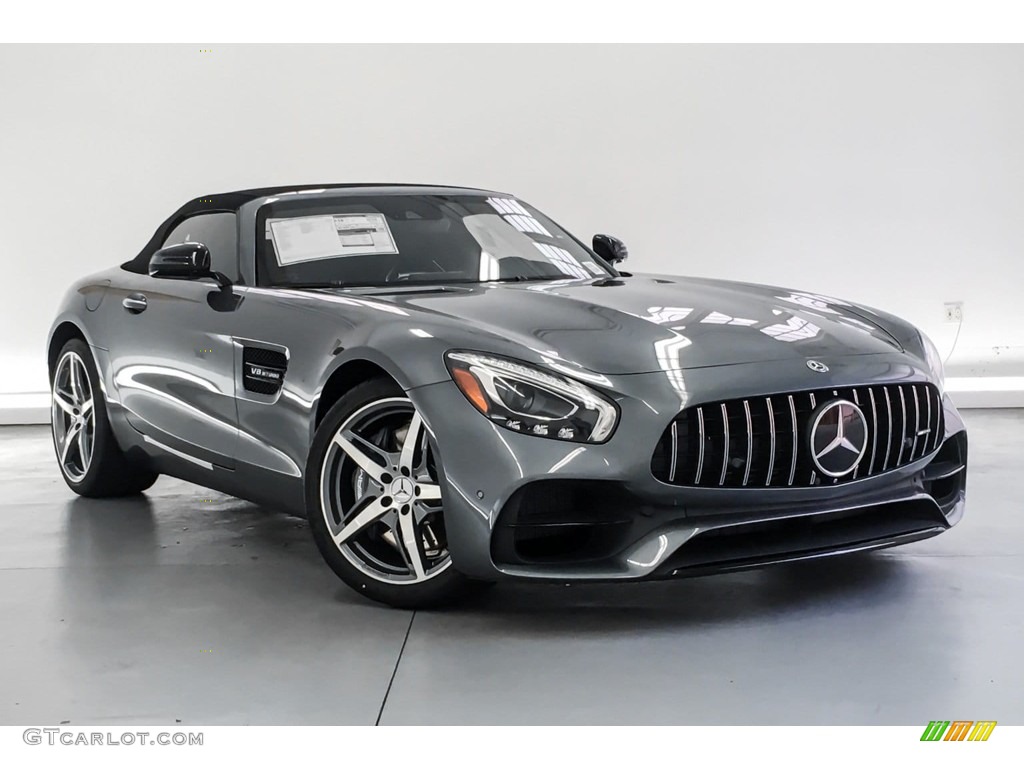 Selenite Grey Metallic 2019 Mercedes-Benz AMG GT Roadster Exterior Photo #132105168