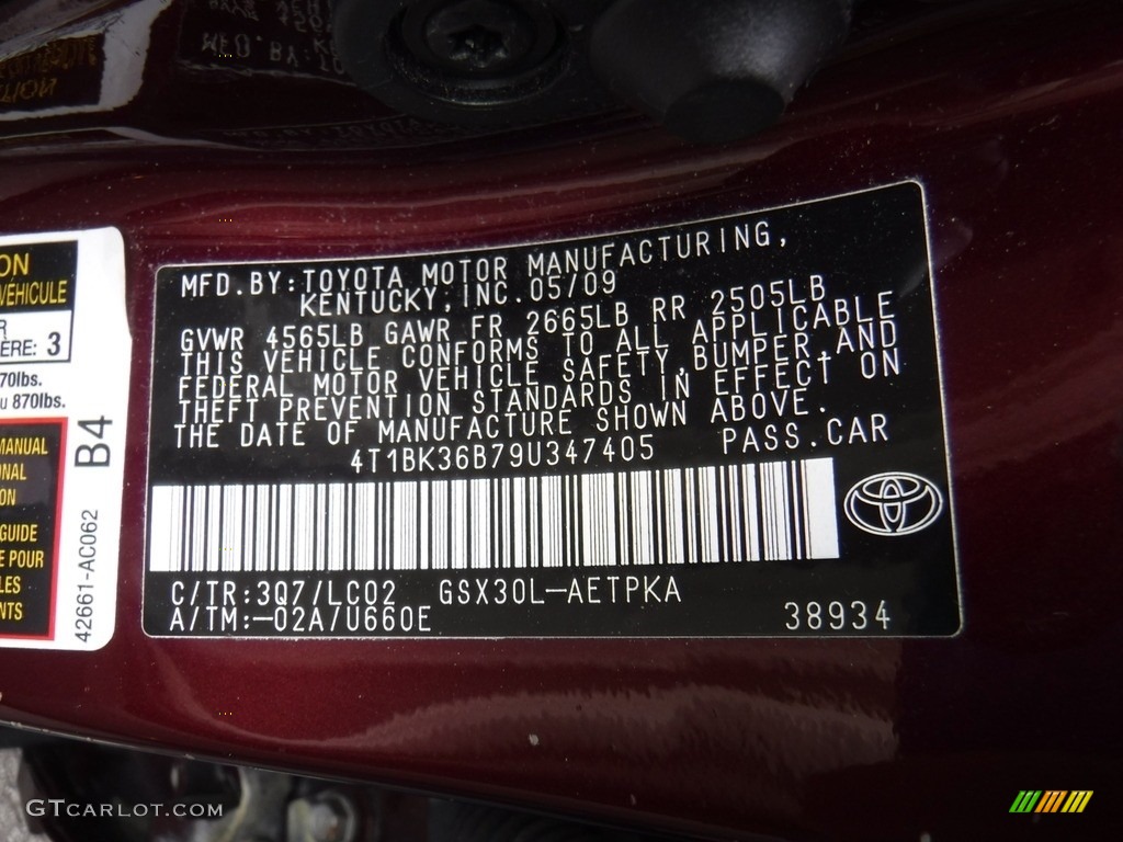 2009 Avalon Limited - Cassis Red Pearl / Ivory photo #27