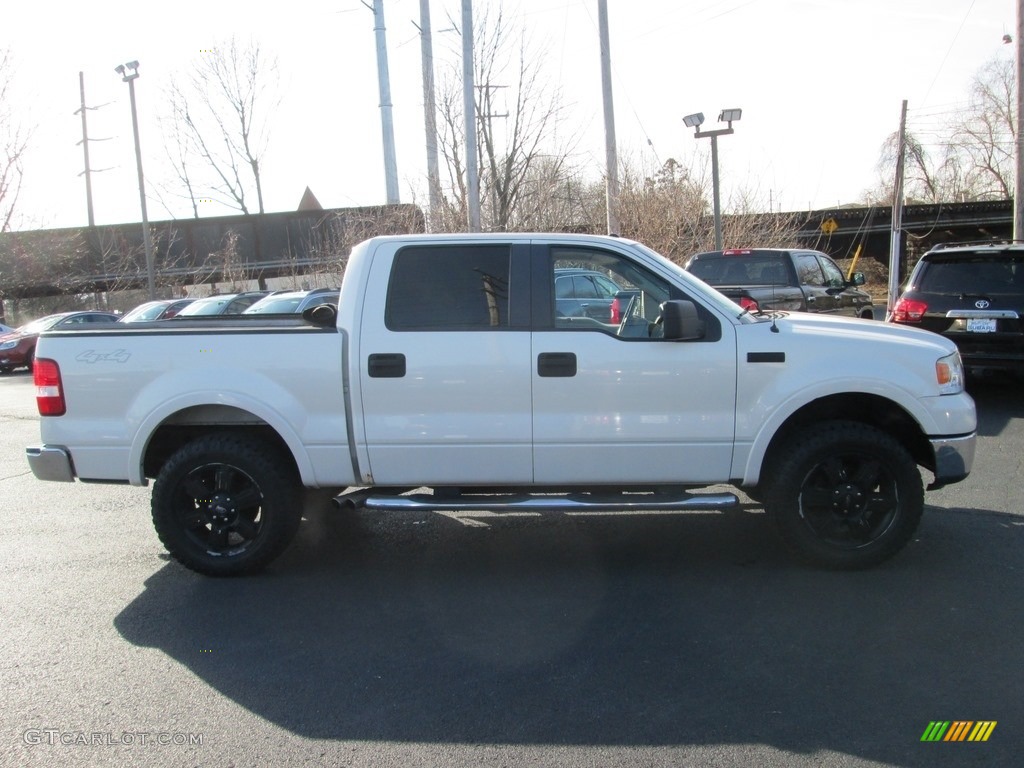 2007 F150 Lariat SuperCrew 4x4 - White Sand Tri-Coat / Tan photo #5