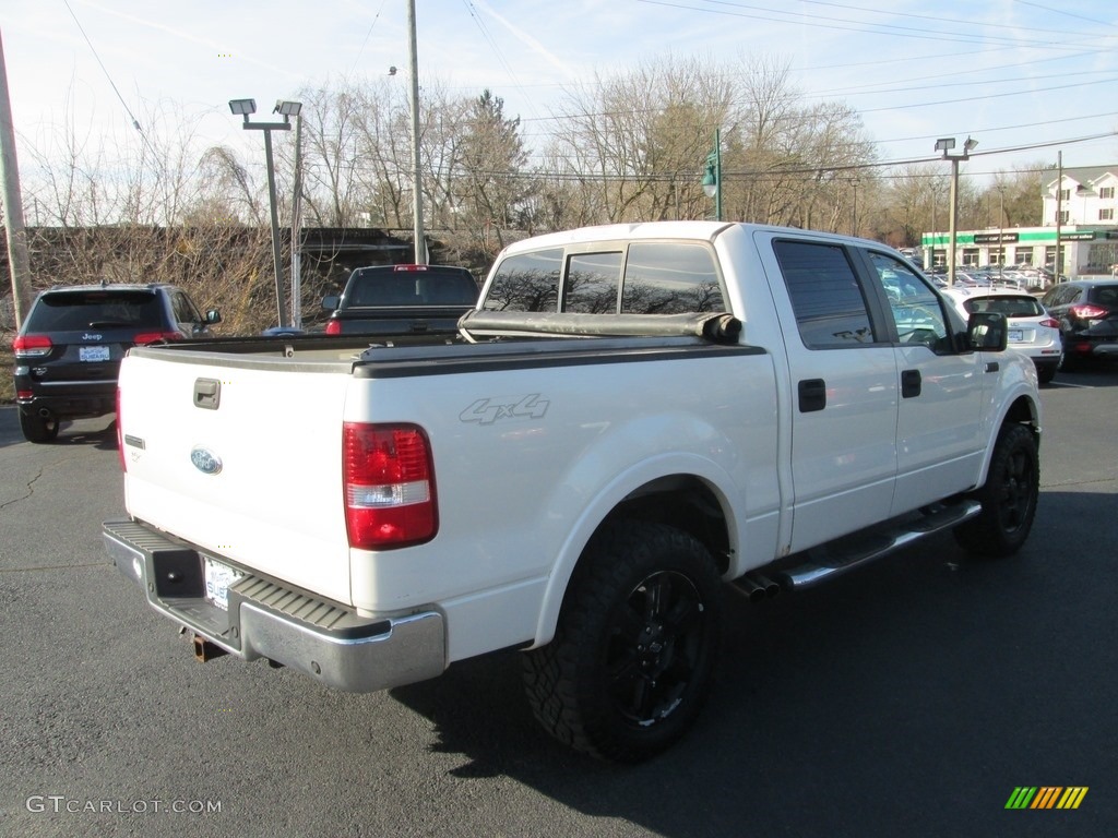 2007 F150 Lariat SuperCrew 4x4 - White Sand Tri-Coat / Tan photo #6