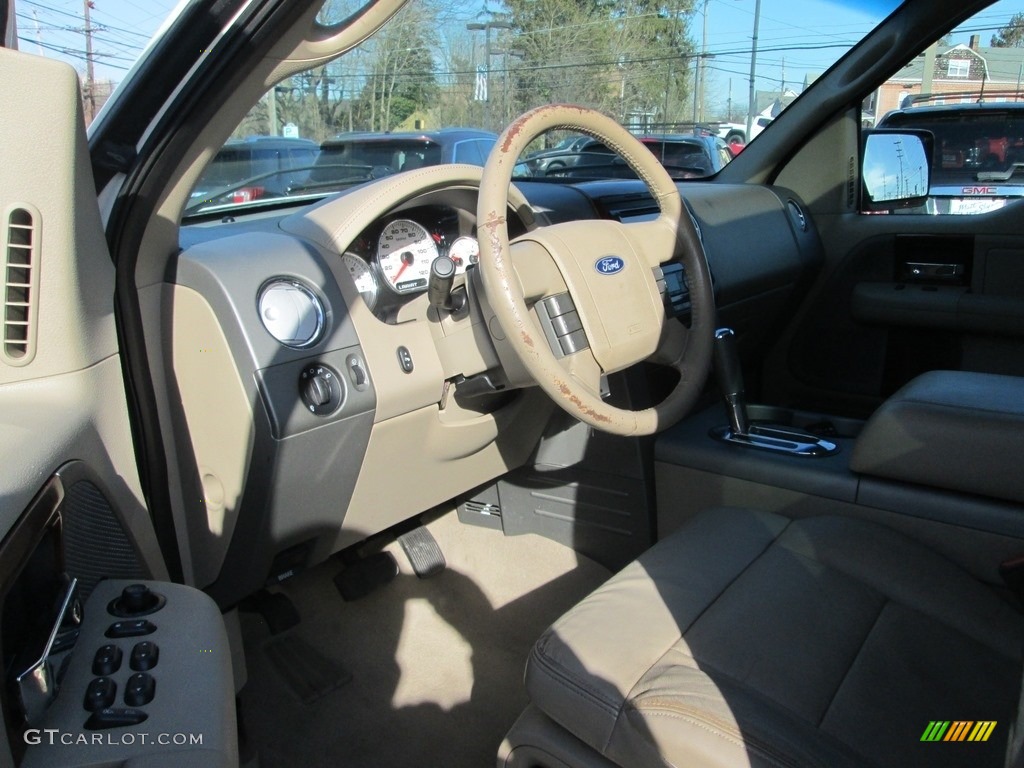 2007 F150 Lariat SuperCrew 4x4 - White Sand Tri-Coat / Tan photo #12