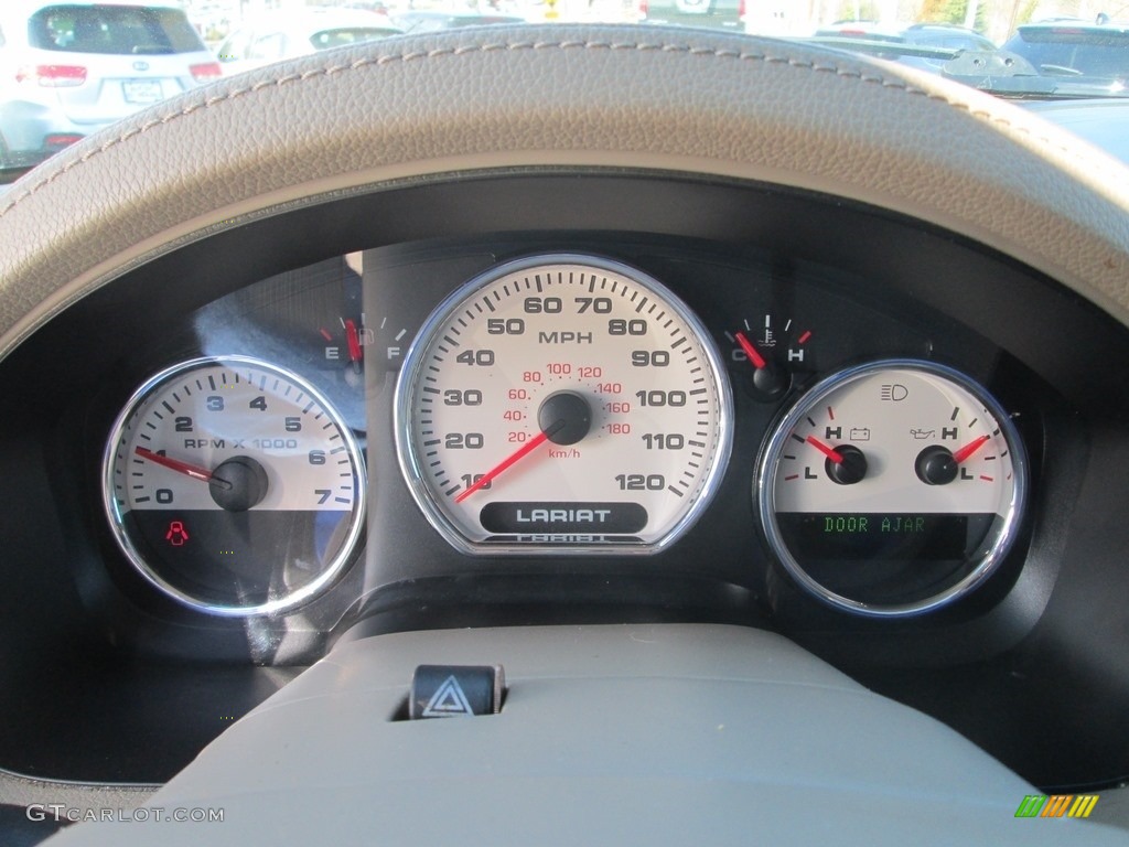 2007 F150 Lariat SuperCrew 4x4 - White Sand Tri-Coat / Tan photo #27