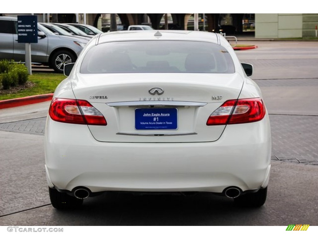 2012 M 37 Sedan - Moonlight White / Wheat photo #6