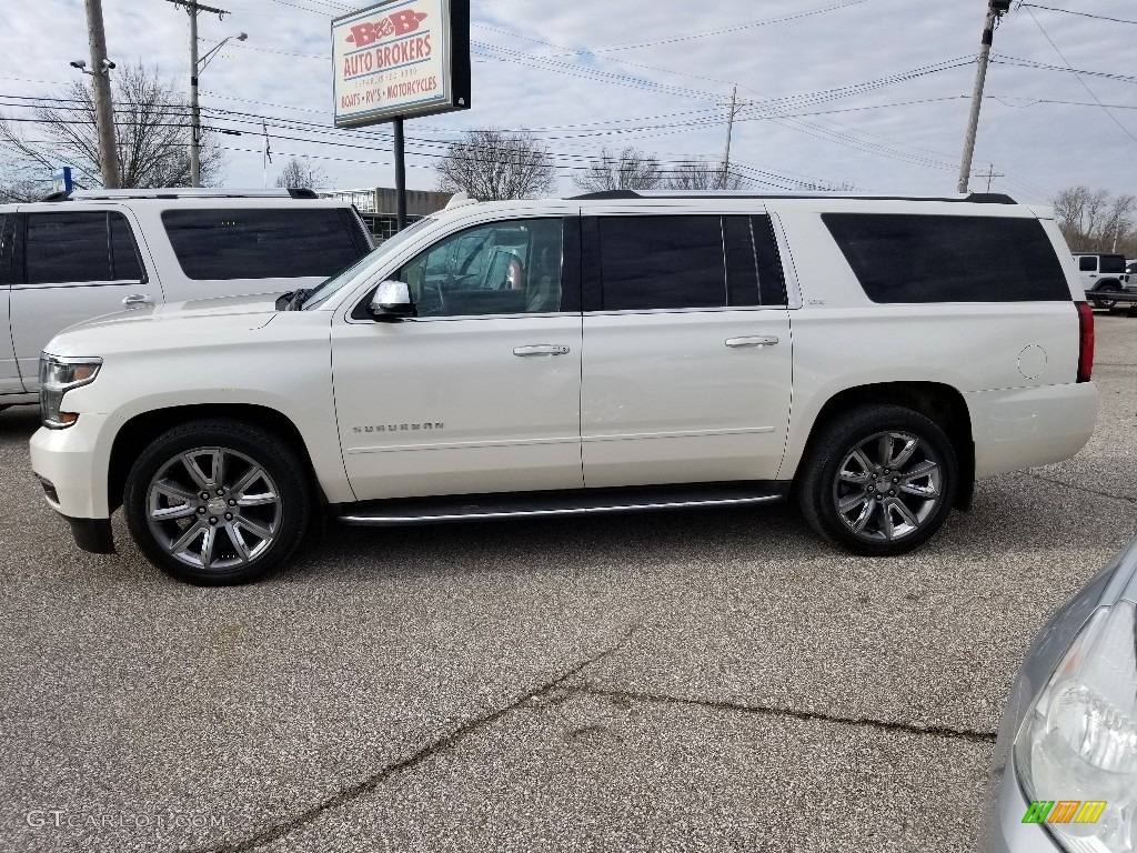 2015 Suburban LTZ 4WD - White Diamond Tricoat / Cocoa/Dune photo #1