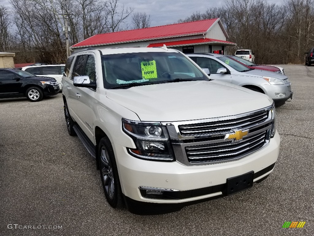 2015 Suburban LTZ 4WD - White Diamond Tricoat / Cocoa/Dune photo #4