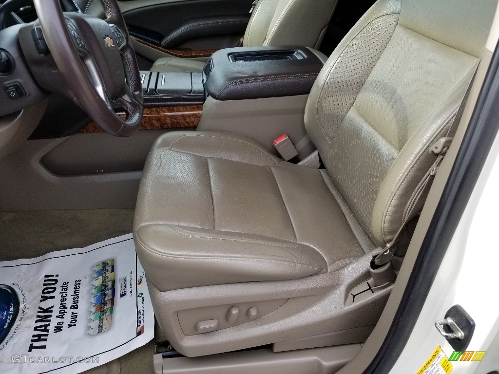 2015 Suburban LTZ 4WD - White Diamond Tricoat / Cocoa/Dune photo #10