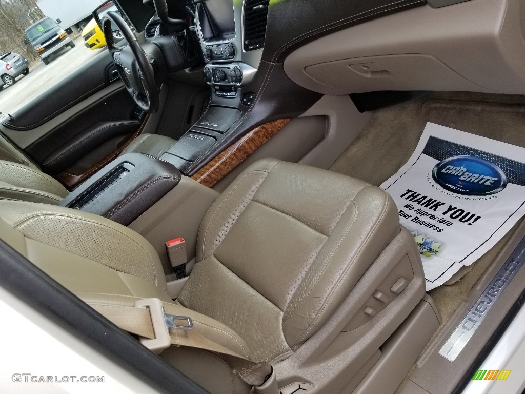 2015 Suburban LTZ 4WD - White Diamond Tricoat / Cocoa/Dune photo #21