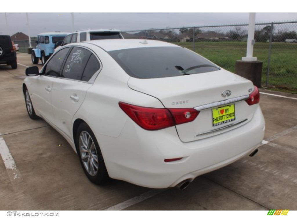 2014 Q 50 3.7 Premium - Moonlight White / Graphite photo #6