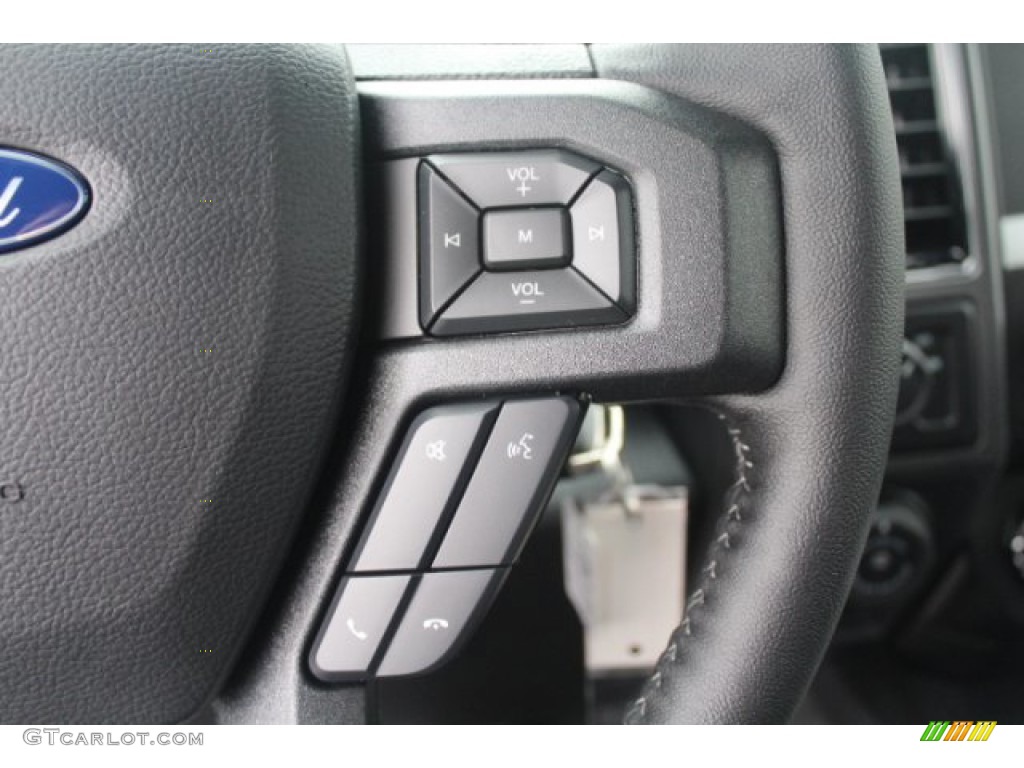 2019 Ford F150 XLT SuperCrew Black Steering Wheel Photo #132116197