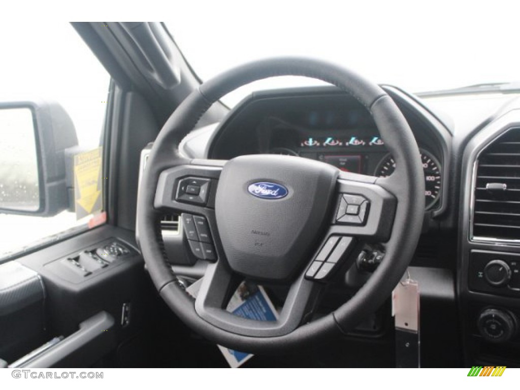 2019 Ford F150 XLT SuperCrew Black Steering Wheel Photo #132116273