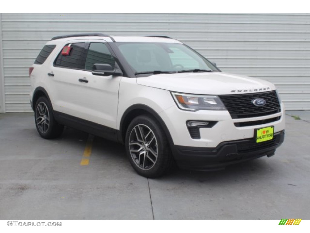 2019 Explorer Sport 4WD - White Platinum / Medium Black photo #2