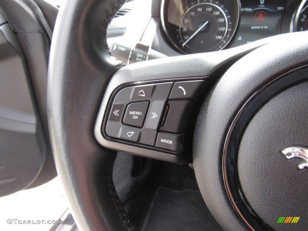 2016 Jaguar F-TYPE S Coupe Jet Steering Wheel Photo #132118996