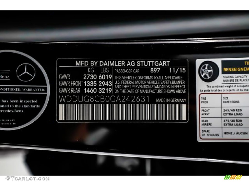 2016 S Color Code 897 for Ruby Black Metallic Photo #132124105