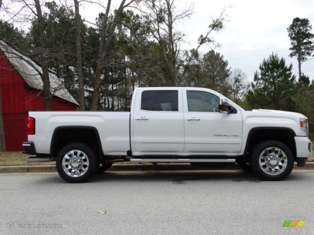 White Frost Tricoat 2019 GMC Sierra 2500HD Denali Crew Cab 4WD Exterior Photo #132124678