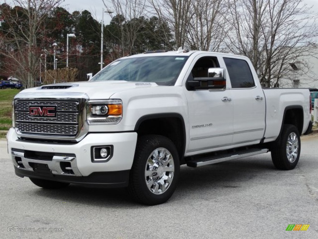 2019 Sierra 2500HD Denali Crew Cab 4WD - White Frost Tricoat / Cocoa/Dark Sand photo #5