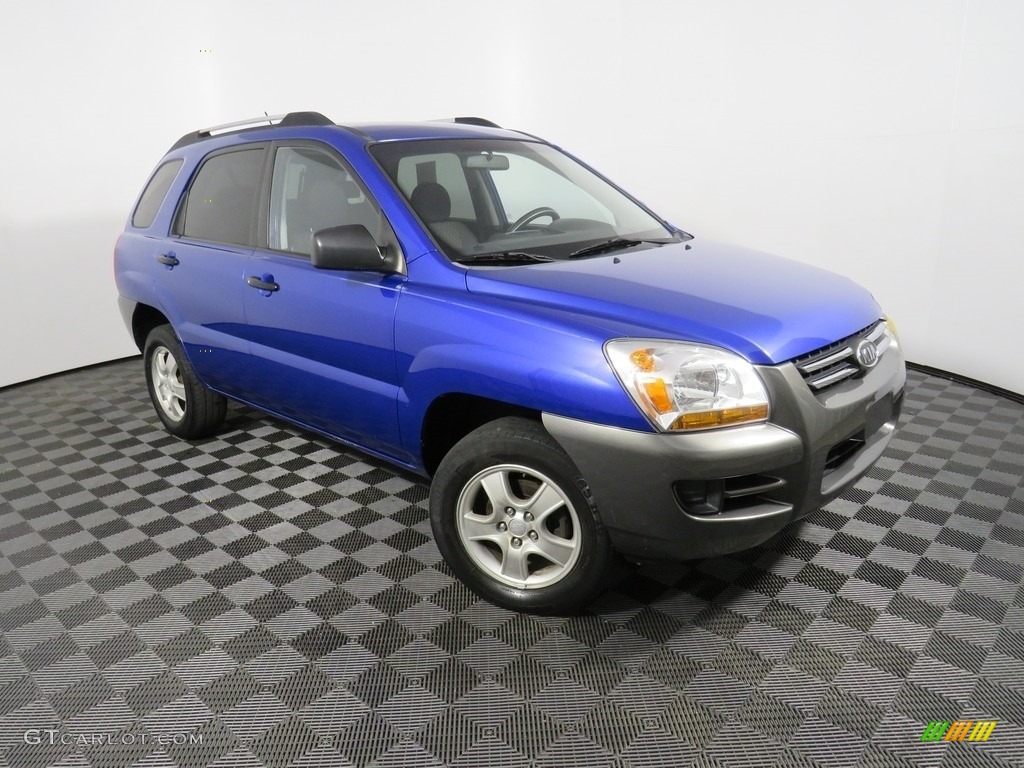 2008 Sportage LX - Smart Blue Metallic / Black photo #3
