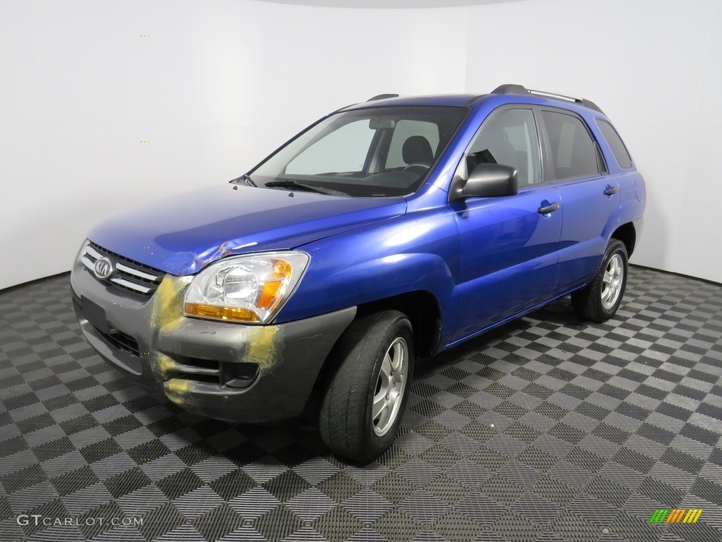 2008 Sportage LX - Smart Blue Metallic / Black photo #9