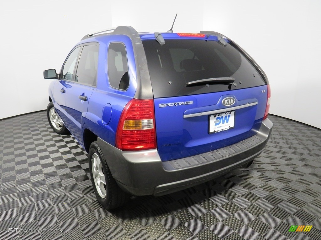 2008 Sportage LX - Smart Blue Metallic / Black photo #13