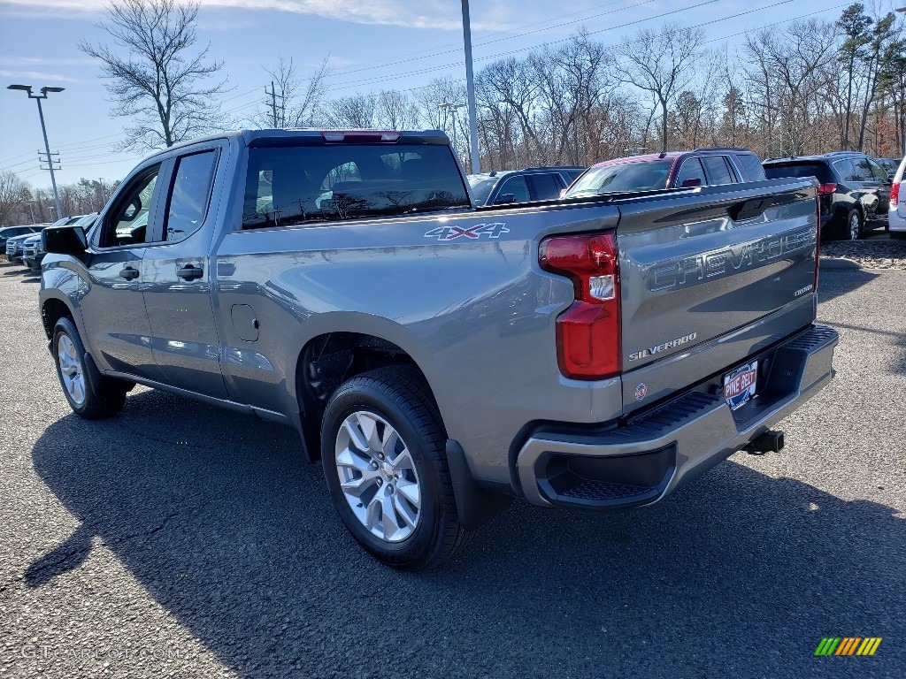 2019 Silverado 1500 Custom Double Cab 4WD - Satin Steel Metallic / Jet Black photo #4