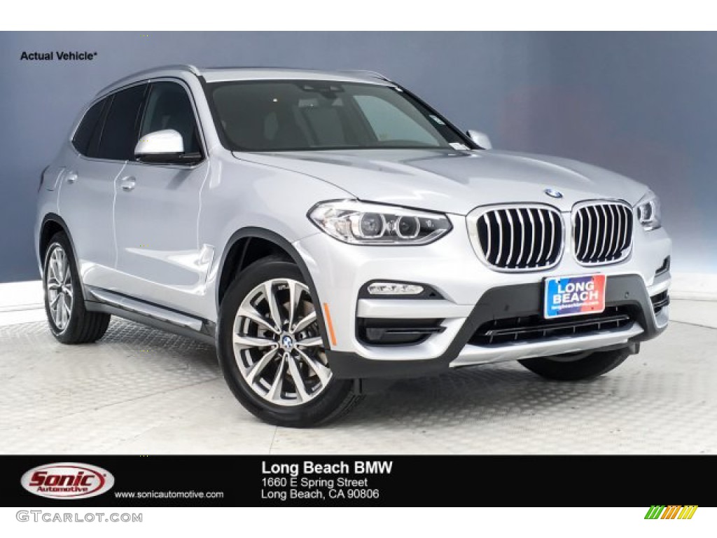 2019 X3 sDrive30i - Glacier Silver Metallic / Black photo #1