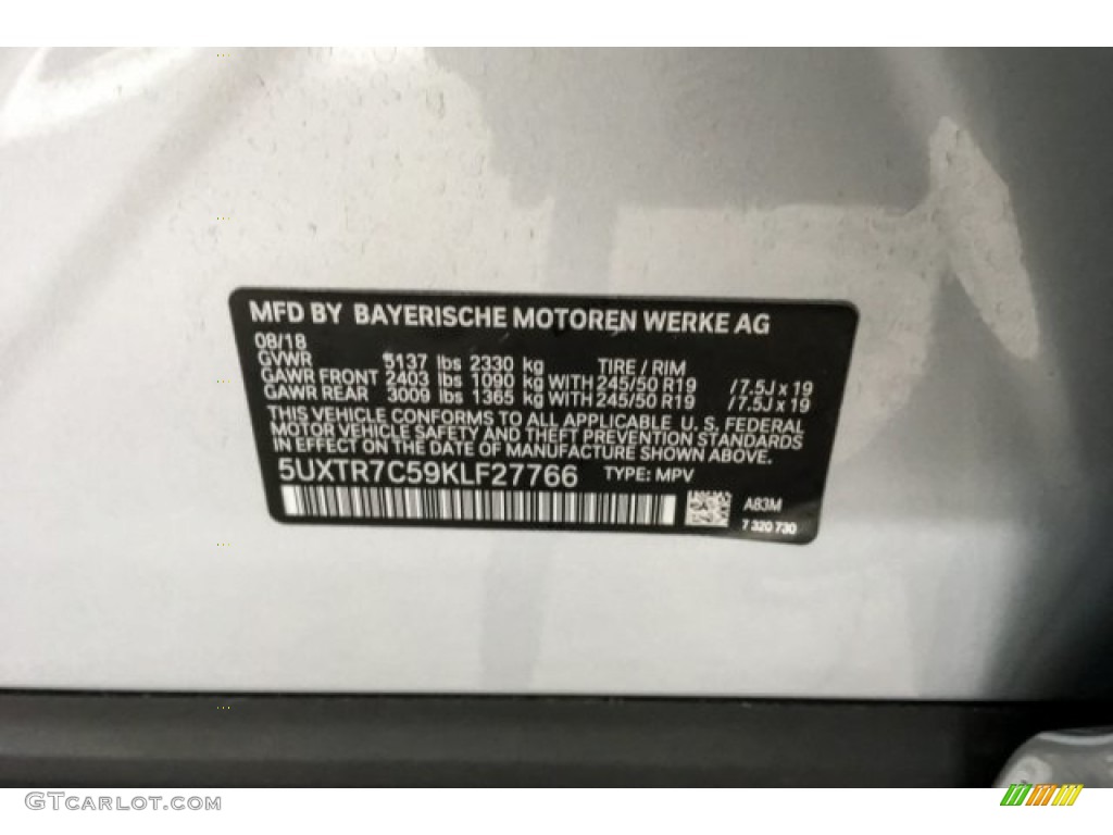 2019 X3 sDrive30i - Glacier Silver Metallic / Black photo #21
