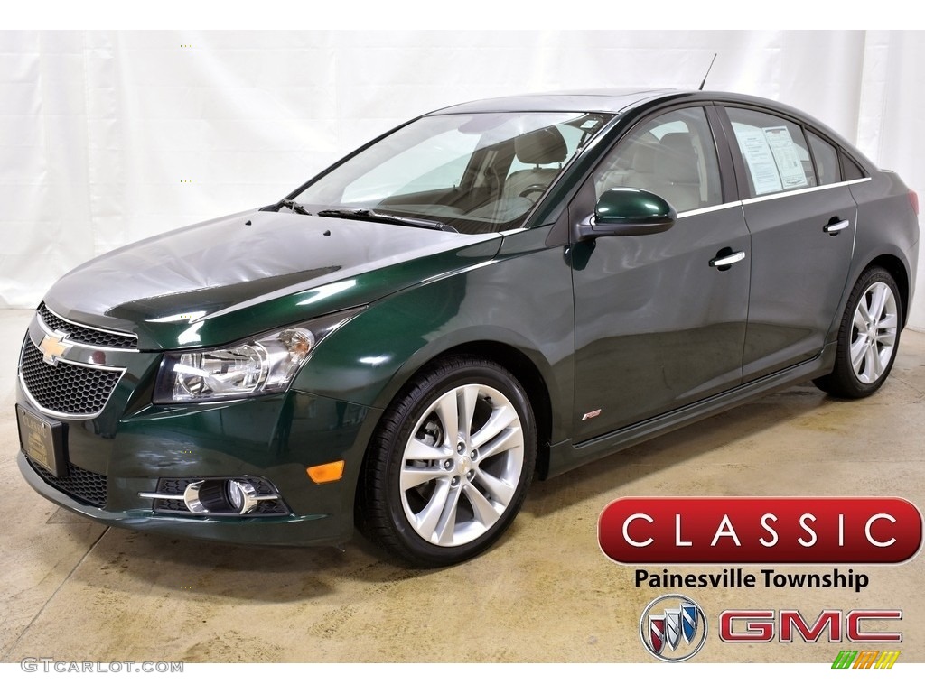 2014 Cruze LTZ - Rainforest Green Metallic / Cocoa/Light Neutral photo #1